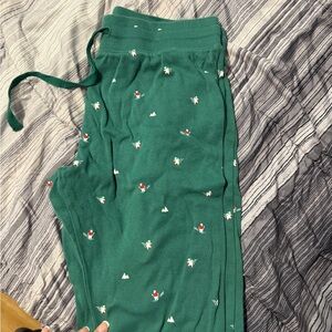 Old Navy Green Ski-Print Fleece Joggers